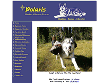 Tablet Screenshot of polarismalamuterescue.org